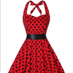 minnie mouse polk dot retro style dress